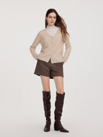 100% Cashmere Reversible Women Cardigan GOELIA