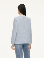 Tweed Single-Breasted Braided Trim Women Jacket GOELIA