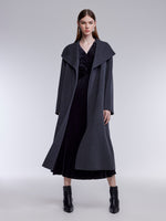 [Preview] 100% Wool Convertible High Neck Women Overcoat GOELIA
