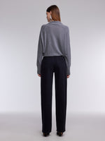 [Preview] Denim Rhinestone High-Waisted Women Micro-Flared Jeans GOELIA