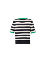 Color Block Stripe Women Embroidered Cardigan GOELIA