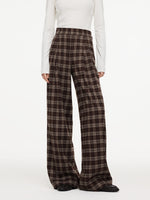 High-Waisted Plaid Women Pants GOELIA