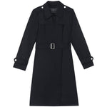 Worsted Woolen Women Trench Coat With Belt GOELIA