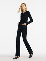 Stretchy High-Waisted Slit Women Pants GOELIA