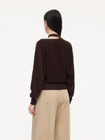 100% Wool Cut Out Women Sweater GOELIA