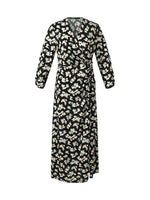 100% Cotton Floral Print Twist Front Women Maxi Dress GOELIA