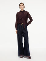 [Preview] Lyocell Cotton Blend Denim Women Jeans With Belt GOELIA