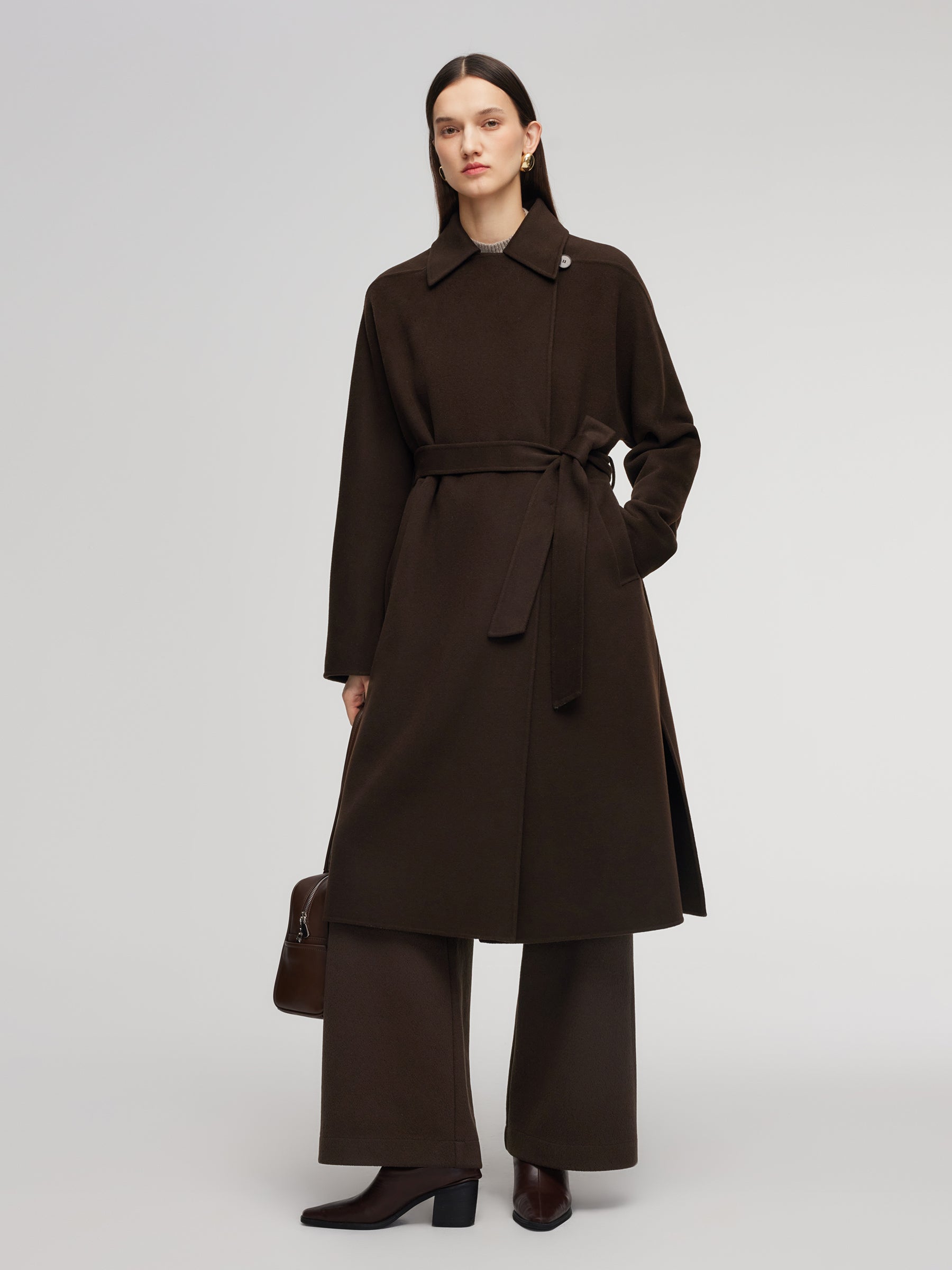 [Preview] 100% Wool Women Wrap Overcoat GOELIA