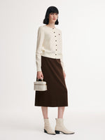 [Preview] Lyocell Wool Blend Cardigan And Skirt Two-Piece Set GOELIA