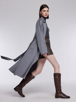 [Preview] 100% Cashmere Double-Faced Women Wrap Overcoat GOELIA