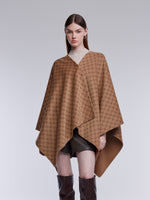 [Preview] 100% Wool Reversible Monogram Women Cape Coat GOELIA