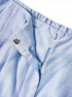 Tencel Acetate Linen Blend Women Straight Leg Pants GOELIA