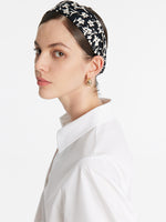 Puff Sleeves V-Neck Women Shirt With Silk Scarf GOELIA