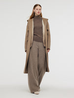 100% Cashmere Hooded Unisex Overcoat GOELIA