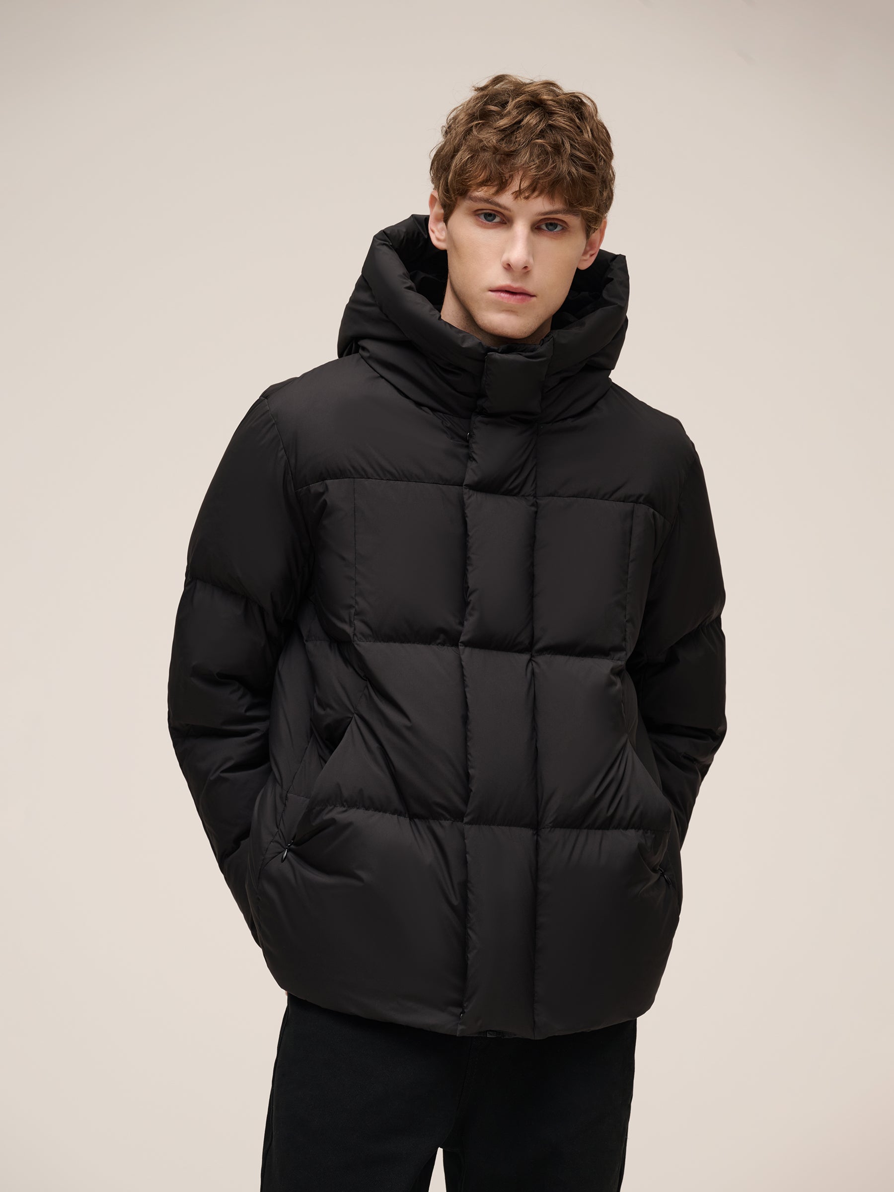 Loose Unisex Hooded Goose Down Jacket GOELIA