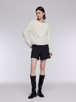 [Preview] 100% Brushed Wool Boat Neck Women Sweater GOELIA