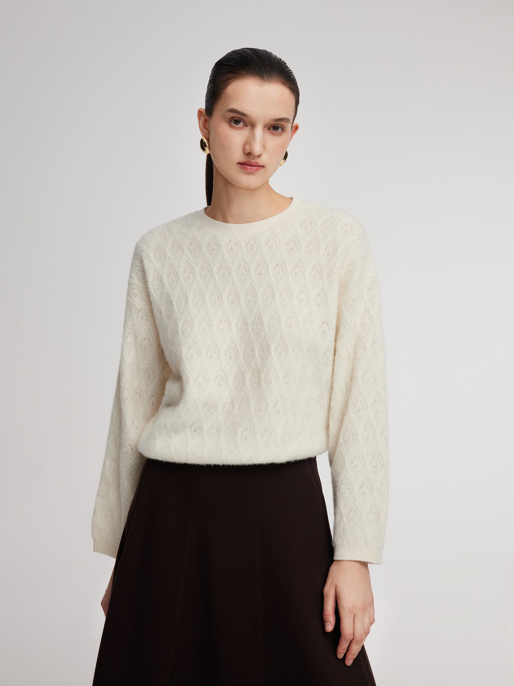 [Preview] Cashmere Wool Blend Women Sweater GOELIA