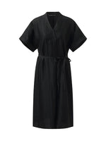 Xiang Yun Silk V-Neck Midi Dress GOELIA