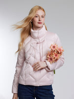 [Preview] Mandarin Collar Women Cropped Goose Down Jacket GOELIA