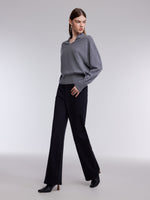 [Preview] Denim Rhinestone High-Waisted Women Micro-Flared Jeans GOELIA