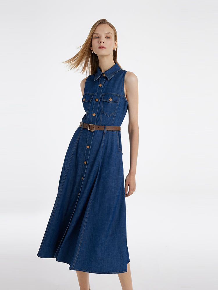 1300~COLLECTION Midi Dress with Belt main image 1
