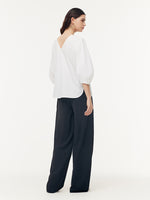 Twist 3/4 Sleeves Reversible Women Blouse GOELIA