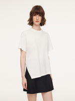 Asymmetrical Hem Heart Decorated Women T-Shirt GOELIA