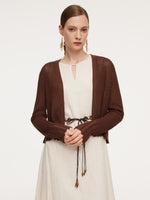 Tencel Mulberry Silk Blend Women Openwork Cardigan GOELIA