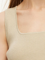 Square Neck Women Knit Tank Top GOELIA