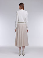 100% Merino Wool Women A-Line Skirt GOELIA