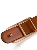 Minimalist Reversible Women Leather Belt GOELIA
