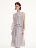 Tencel Acetate Linen Blend Tank Top And Skirt Two-Piece Set GOELIA