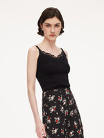 Triacetate Lyocell Blend Lace Trim Women Camisole GOELIA