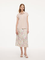 [Preview] 22MM Mulberry Silk Women Shirt With Silk Scarf GOELIA