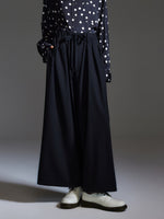 Machine Washable Wool Blend Loose Fit Unisex Barrel Leg Pants GOELIA