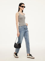 100% Cashmere Seamless Women Knit Tank Top GOELIA