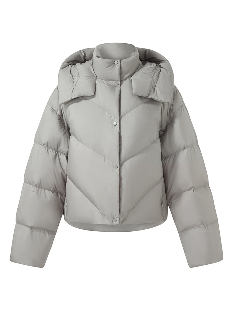 Hooded Short Goose Down Jacket GOELIA