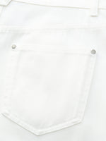 Lyocell Cotton Blend Adjustable Waist Women Curved-Leg Jeans GOELIA