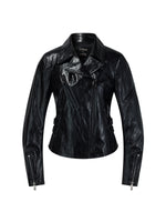 PU Leather Adjustable Waist Women Jacket GOELIA