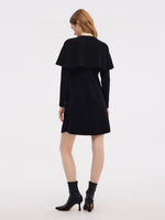 Tencel Blend Capelet Women Knit Mini Dress GOELIA