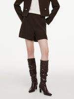 Cashmere Washable Wool Blend Women Shorts GOELIA