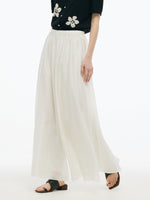 Tencel Blend A-Line Elastic Waist Women Culottes GOELIA