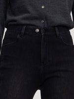 Brushed Denim Women Flared Jeans GOELIA