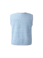 Single-Breasted Round Neck Women Knit Vest GOELIA