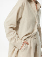 100% Linen Women Oversized Shirt GOELIA