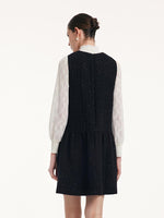 Round Neck Sequins Vest Dress GOELIA