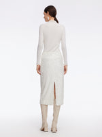 Velvet Sequins Women Pencil Skirt GOELIA