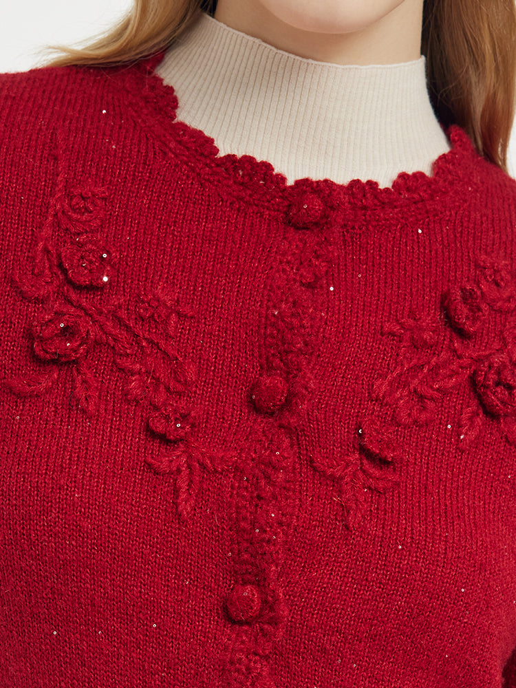 Mohair Wool Blend Women Cardigan GOELIA