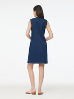 Denim Stretch Front Button Women Mini Dress GOELIA