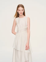 Ruffle Sleeveless Women Tiered Maxi Dress GOELIA